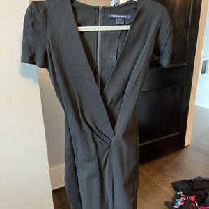 French Connection Deep V Black Dress